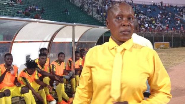 Victoria Conteh managing football team East End Tigers in Sierra Leone