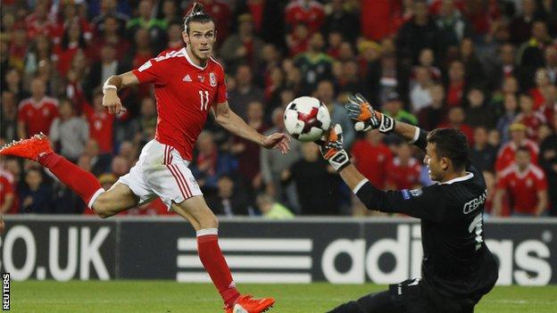 Gareth Bale scores for Wales against Moldova