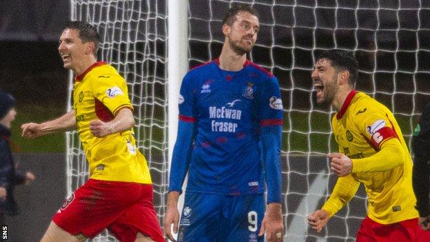 Partick Thistle's game in hand is against Inverness Caledonian Thistle, who they have beaten on both previous occasions this season
