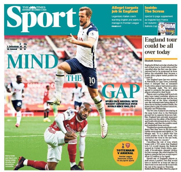 Saturday's back pages BBC Sport