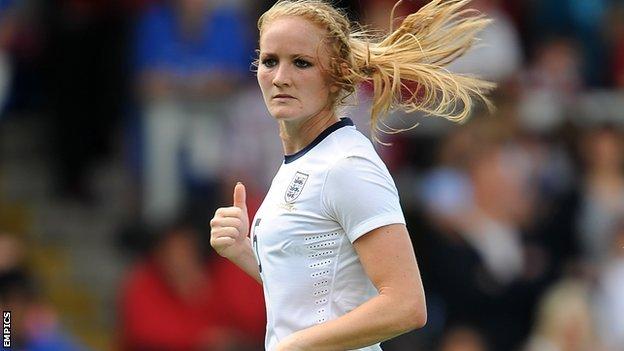 Sophie Bradley in action for England