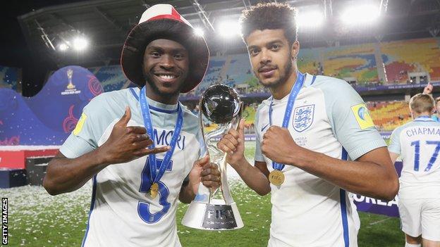Fikayo Tomori (left) was in the England team which won the Under-20 World Cup in 2017