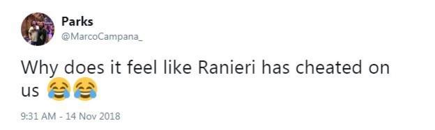 Reaction from Leicester fan: why does it feel like Ranier has cheated on us