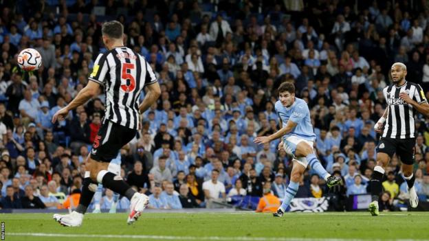 Julian Alvarez puts Manchester City up  against Newcastle