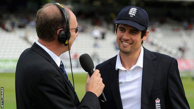 Alastair Cook and Jonathan Agnew
