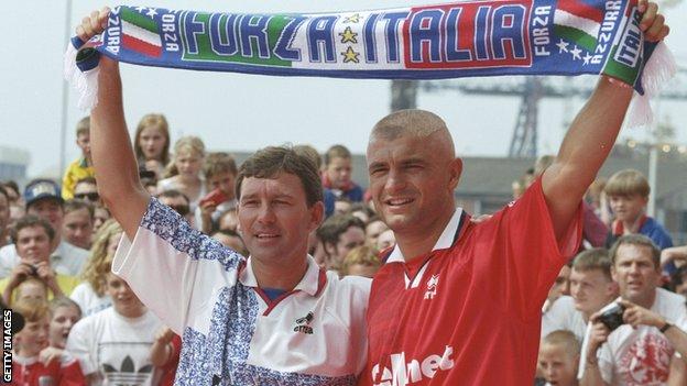 Ravanelli se unió al Middlesbrough menos de dos meses después de ayudar a la Juventus a ganar la Champions League