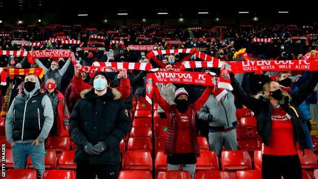 Liverpool fans sing You'll Never Walk Alone at Anfield