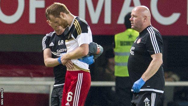 Mark Reynolds was injured in the opening Europa League qualifier