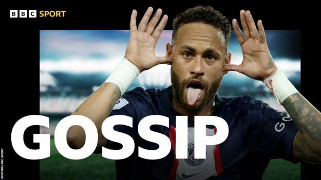 Neymar and the BBC Sport Gossip logo