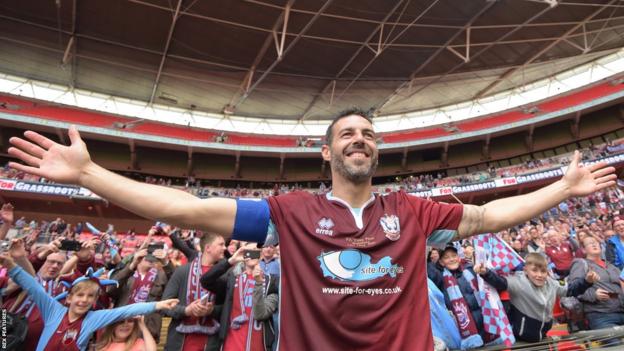 Julio Arca won the 2016-17 FA Vase with South Shields as well as three promotions during his time with the club