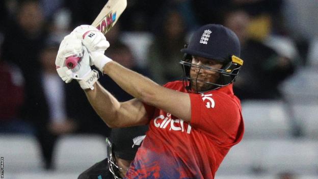 England's Dawid Malan bats in T20 v New Zealand