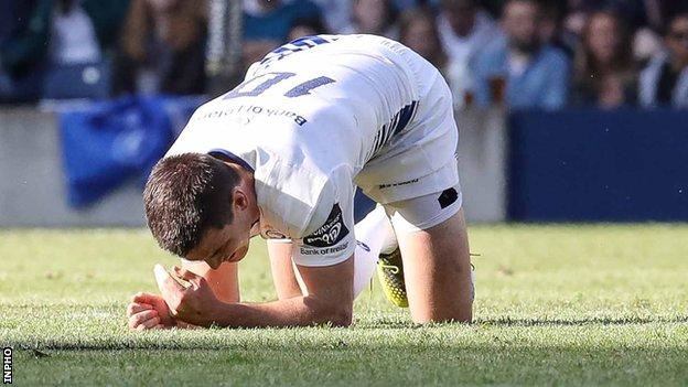 Fly-half Sexton was injured during the Pro12 final at Murrayfield on 28 May