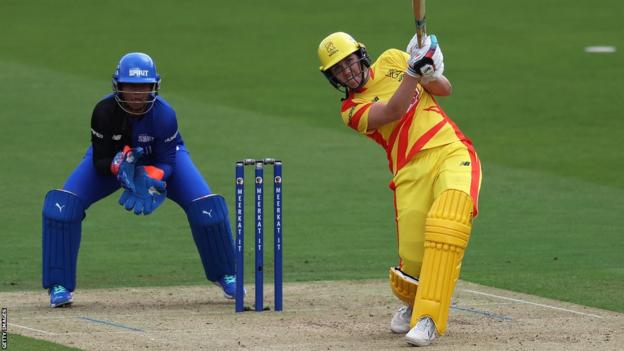 Trent Rockets' Nat Sciver-Brunt bats astatine  Lord's successful  The Hundred