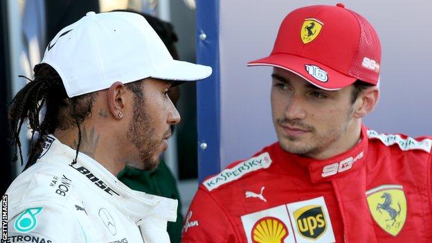 Lewis Hamilton Et Charles Leclerc