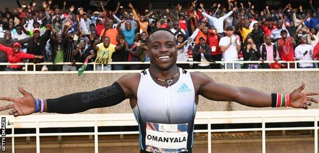 Kenyan sprinter Ferdinand Omanyala