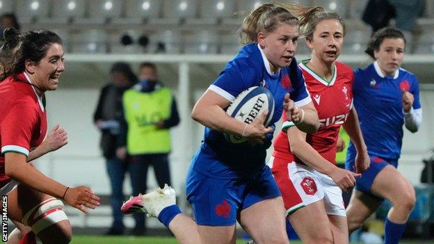 Women S Six Nations France 53 0 Wales Boujard Scores Fine Hat Trick c Sport