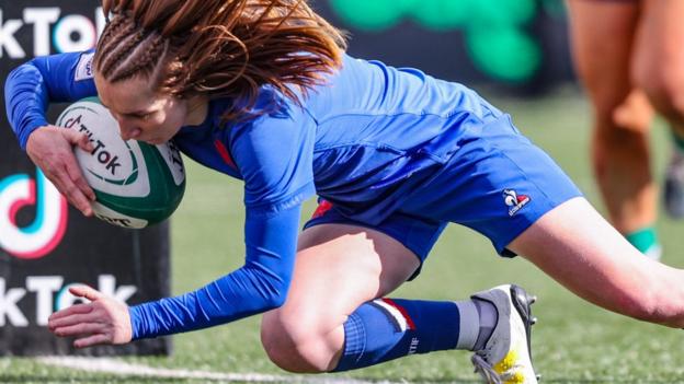 Pauline Bourdon was named Player of the Match after scoring two tries in France's Six Nations win over Ireland