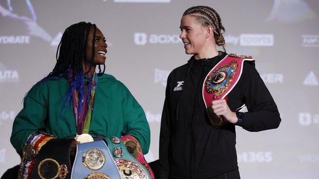 Claressa Shields v Savannah Marshall: Champions clash at fiery news ...