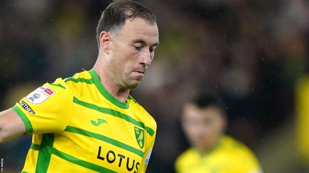 Ashley Barnes in action for Norwich