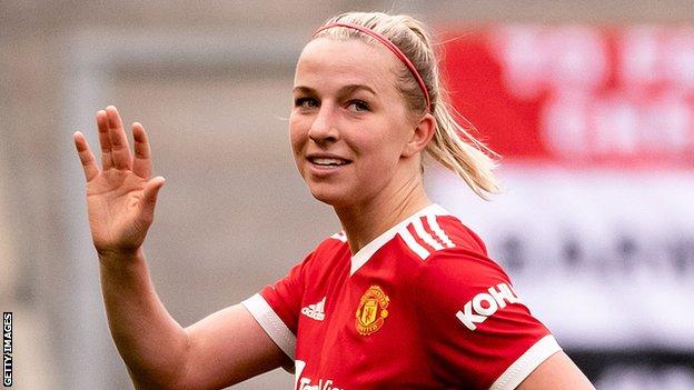 Jackie Groenen playing for Manchester United