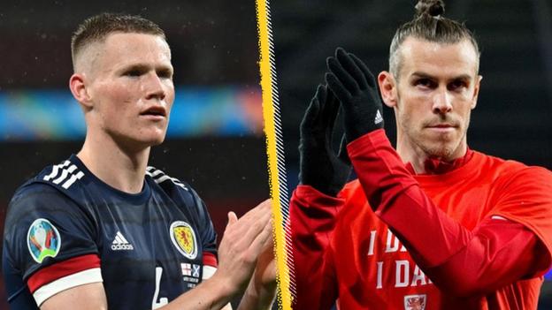 Scotland's Scott McTominay and Wales' Gareth Bale