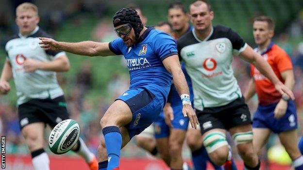 Ian McKinley in action for Italy against Ireland in Dublin last August