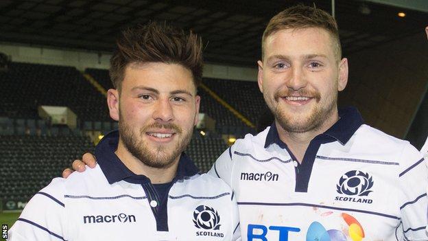 Ali Price and Finn Russell pictured after Scotland's autumn win over Georgia