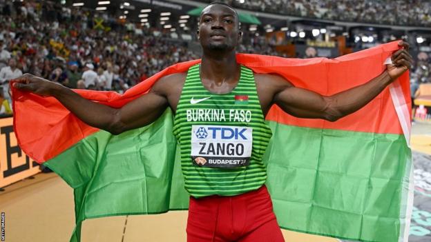 Hugues Fabrice Zango won triple jump gold in Budapest to become Burkina Faso's first world athletics champion