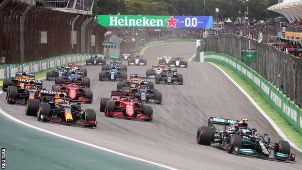 Formula 1 sprint qualifying at the Sao Paulo Grand Prix in 2021