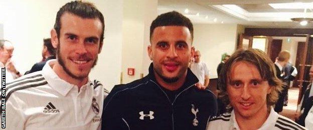 Gareth Bale (left), Kyle Walker and Luka Modric