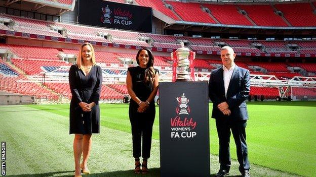 FA with Vitality and the FA Cup trophy
