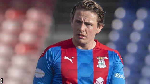 Scott Allan made his Inverness debut from the bench after joining on loan from Hibernian