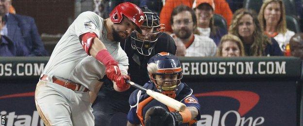 Houston Astros & Philadelphia Phillies reach World Series after beating  Yankees & Padres - BBC Sport