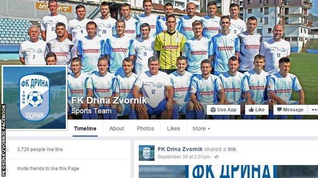 FK Drina Zvornik Facebook page