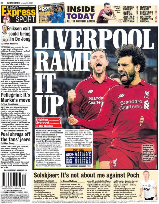 Sunday's back pages - BBC Sport