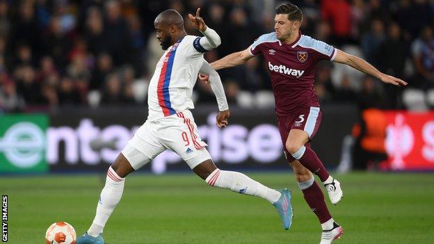 Aaron Cresswell was sent off in the third minute of first-half stoppage time