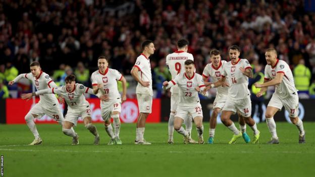 Poland players celebrate