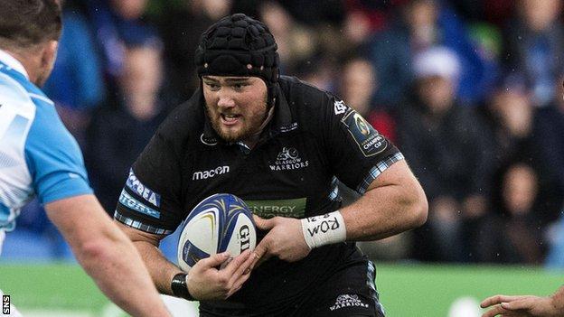 Glasgow prop Zander Fagerson in hospital with lower leg injury - BBC Sport