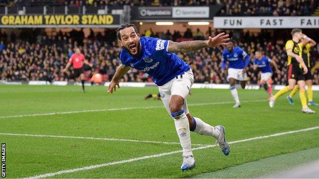 Theo Walcott only scored two goals for Everton in 2019-20 and is yet to score this season