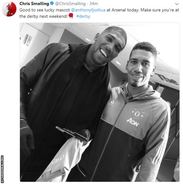 Anthony Joshua and Chris Smalling