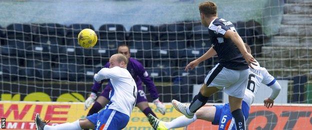 Greg Stewart scores for Dundee against Kilmarnock
