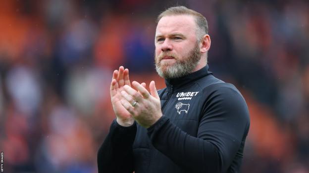 Wayne Rooney during his time as manager of Derby County