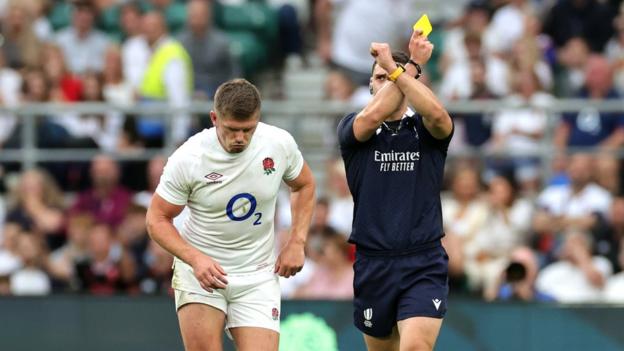 Owen Farrell after being sent off against Wales