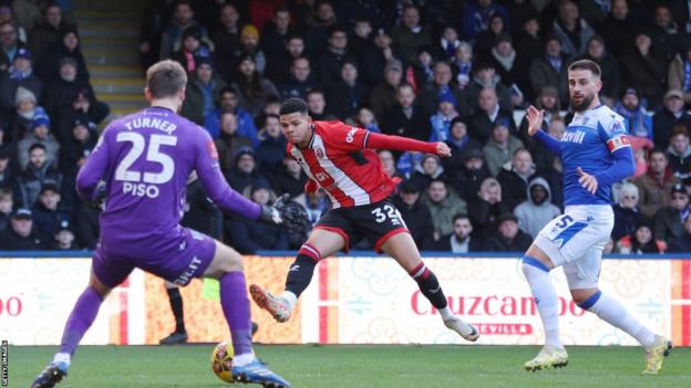 William Osula celebrates scoring for Sheffield United