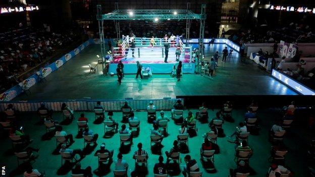 It was estimated only around 10% of the arena would be filled in Managua