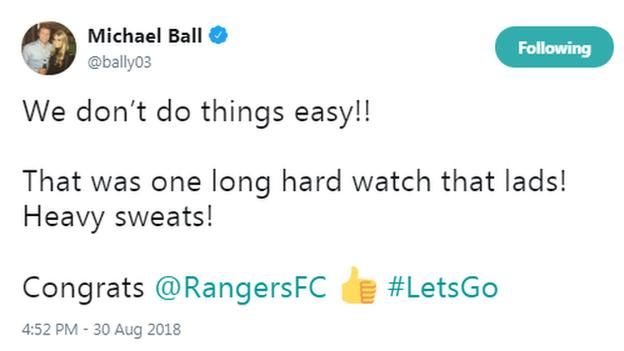 Michael Ball tweet