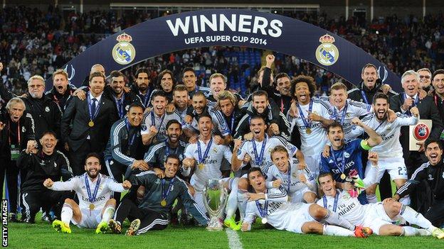 Real Madrid 2014 Super Cup win pic