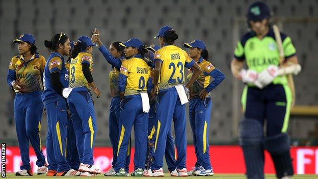 Action du concours de la Coupe du monde T20 2016 entre le Sri Lanka et l'Irlande