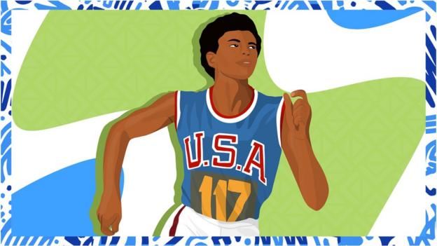 Illustrated image of Wilma Rudolph