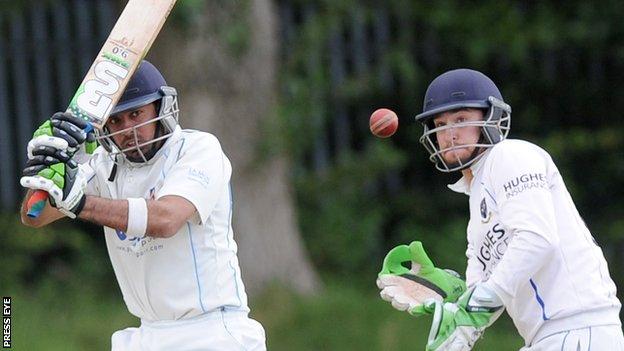 Mansoor Amjad batting for Civil Service against CIYMS